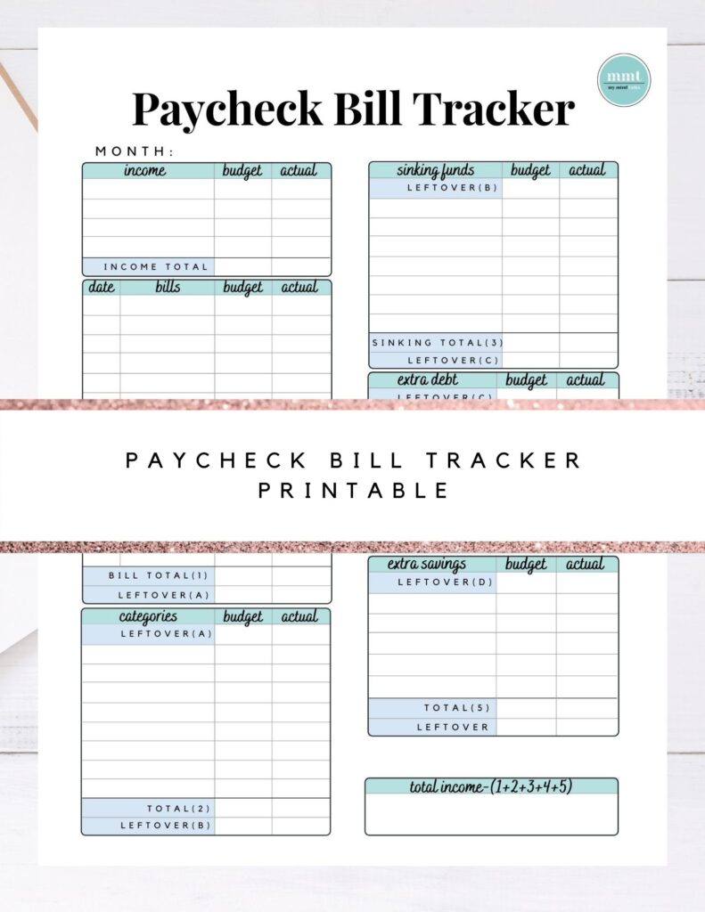 Paycheck Bill Tracker